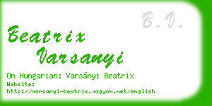 beatrix varsanyi business card